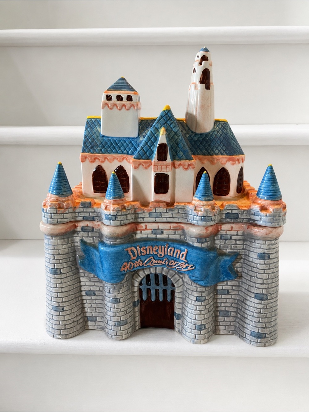 Disneyland 40th Anniversary Blue & Cream Castle Collectible